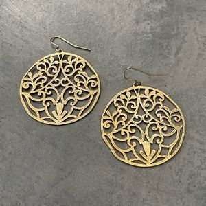MRE 14K Gold Plated Medallion Earrings